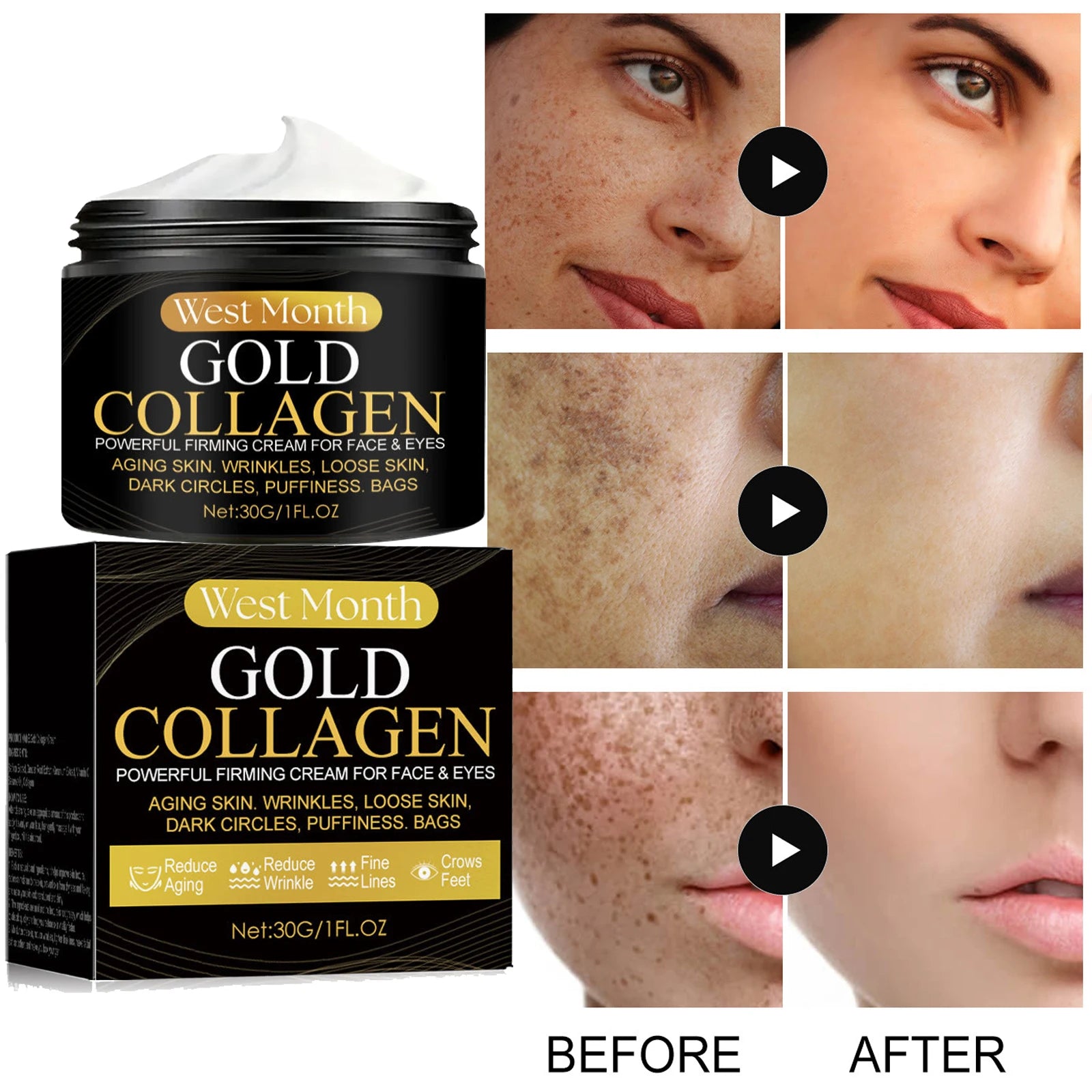 Collagen Wrinkle Removal Cream Whitening Moisturizing Tighten Anti-aging Removing Wrinkle Fine Lines Dark Spot Skin Care Beauty