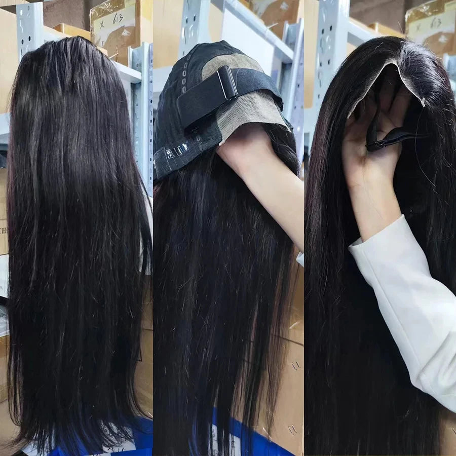 &quot;26&quot; Glueless Straight Wigs: Brazilian Style