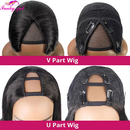 Wave U Part Wigs: Brazilian Remy Hair